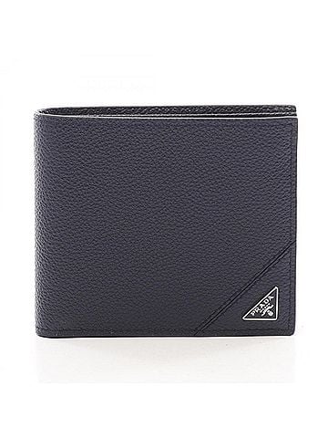 Prada Prada VIT.MICRO GRAIN Bi-fold Wallet, Leather, Men's/Women's, Navy, 2M0738 (view 1)