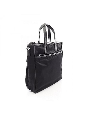 Prada Prada TESSUTO+SAFFIANO 2-Way Tote Bag/Handbag, Nylon &amp; Saffiano Leather, Men's Women's, Black (2VG860) (view 2)