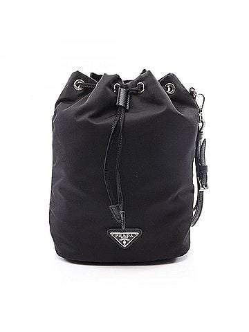 Prada Prada VELA Re-Nylon Handbag Pouch Nylon Saffiano Leather Women's Black 1NE369 (view 1)