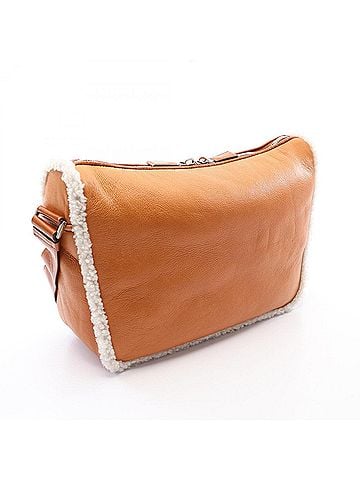 Prada Prada MONTONE SHEARLI Shoulder Bag/Handbag, Leather &amp; Sheepskin, Women's, Brown/White, 2VH182 (view 2)