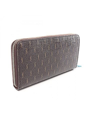 Yves Saint Laurent Yves Saint Laurent Saint Laurent Paris Le Monogram Round Long Wallet, Men's, Brown, 664491 (view 2)