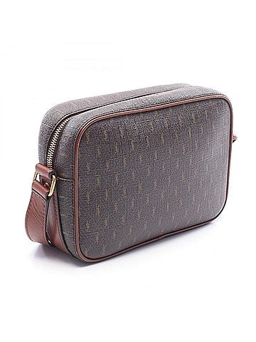 Yves Saint Laurent Yves Saint Laurent Saint Laurent Paris Monogram Camera Bag, Shoulder Handbag, Coated Canvas, Leather, Women's, Brown, 669957 (view 2)