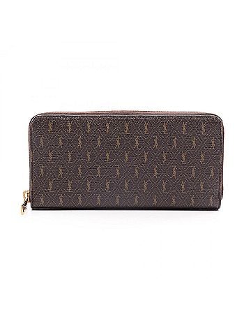 Yves Saint Laurent Yves Saint Laurent Saint Laurent Paris Le Monogram Round Long Wallet, Men's, Brown, 664491 (view 1)