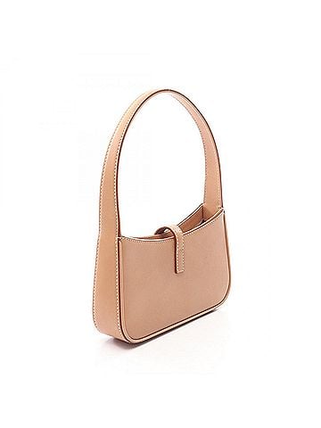 Yves Saint Laurent Yves Saint Laurent Saint Laurent Paris Mini Hobo LE 5 A 7 Handbag, Leather, Women's, Beige, 710318 (view 2)