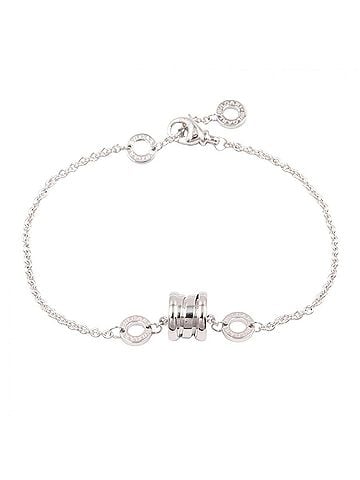 Bvlgari Bvlgari Bulgari B-zero1 Element Bracelet, 18K White Gold (WG), Women's, Silver Tone (view 1)