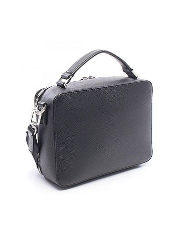 Prada Prada PRADA Brick 2-Way Handbag, Leather, Men's &amp; Women's, Black, 2VH069 (view 2)