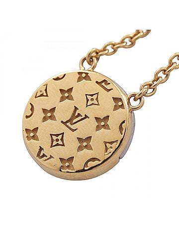 Louis Vuitton Louis Vuitton LOUIS VUITTON Collier L to V Necklace Jewelry GP (Gold Plated) Metal Women's Gold Tone Silver M69643 (view 2)