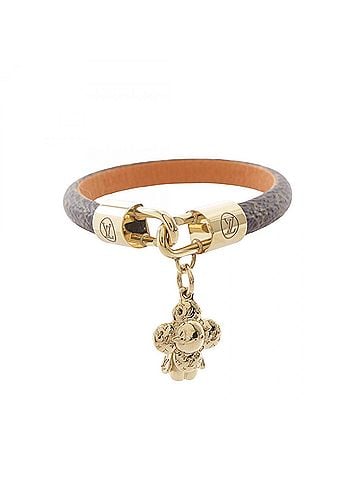 Louis Vuitton Louis Vuitton Vivienne Monogram Bracelet, Gold Plated (GP), Women's, Brown/Gold Tone, M4140F (view 1)