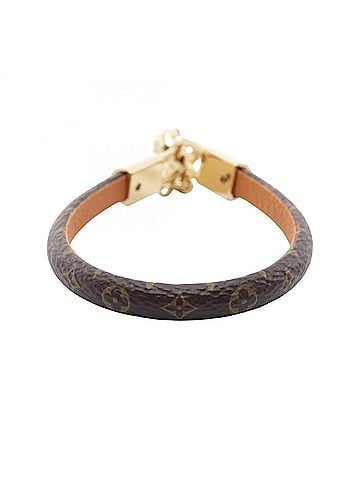 Louis Vuitton Louis Vuitton Vivienne Monogram Bracelet, Gold Plated (GP), Women's, Brown/Gold Tone, M4140F (view 2)