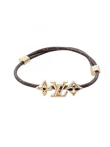 Louis Vuitton Louis Vuitton LV Iconic Bracelet Accessory GP (Gold Plated) Women's Brown/Gold Tone M8807Z (view 1)
