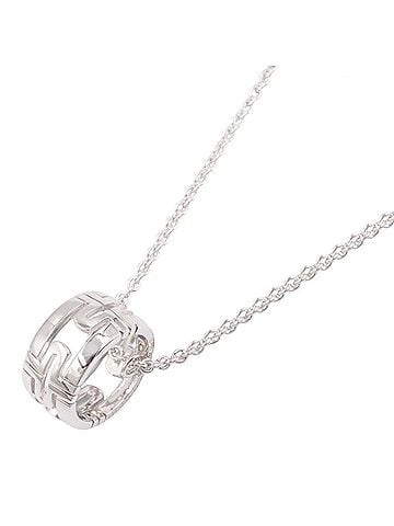 Bvlgari Bulgari BVLGARI Parentesi Openwork Necklace, 18KWG (White Gold), Women's, Silver Tone (view 1)