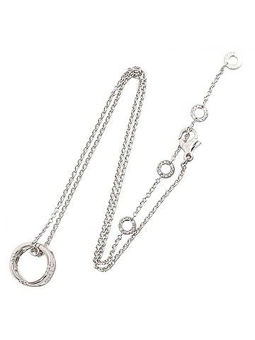 Bvlgari Bulgari BVLGARI Parentesi Openwork Necklace, 18KWG (White Gold), Women's, Silver Tone (view 2)