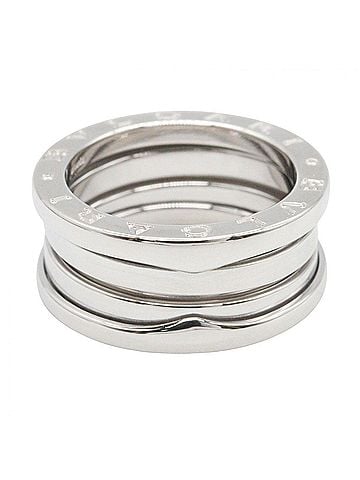Bvlgari BVLGARI B-zero1 Ring, 3-band ring, 18KWG (white gold), men's and women's, silver-toned. (view 2)