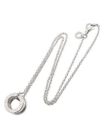 Bvlgari Bvlgari Bulgari B-zero1 Necklace, 18K White Gold (18KWG), Women's, Silver Tone, Item Number 352815 (view 2)