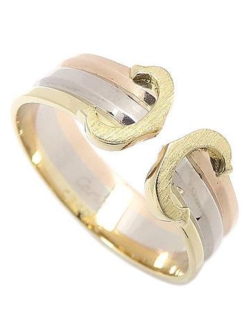Cartier CARTIER Cartier 2C Ring, SM, #55, 18K Three-Color Gold, Women's, B4026100 296102 (view 1)
