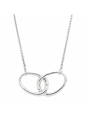 Tiffany & Co. TIFFANY&amp;Co. Tiffany Double Loop Necklace, Elsa Peretti, SV925, Women's, 296116 (view 2)