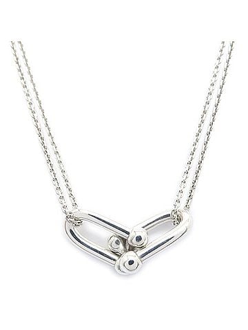 Tiffany & Co. TIFFANY&amp;Co. Tiffany HardWear Double Link Necklace, SV925, Women's, 296109 (view 1)