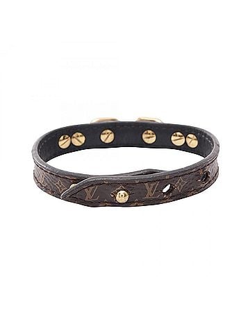 Louis Vuitton Louis Vuitton Twist the Chain Monogram Bracelet, Leather Coated Canvas, Women's, Brown/Black, M6529 (view 2)