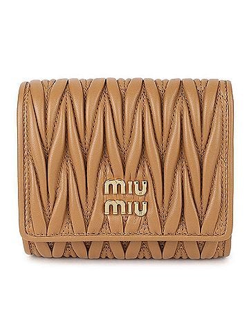 Miu Miu Small Matelassé Nappa Leather Wallet (view 1)