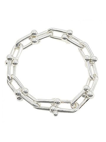Tiffany & Co. Tiffany &amp; Co. Hardware Bracelet, Large, Sterling Silver 925, Women's, Tone, 60153089 (view 2)