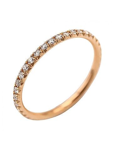 Tiffany & Co. Tiffany &amp; Co. Metro Full Circle Ring - Ring/Finger Jewelry 18KPG (Pink Gold) Diamond Women's Clear/Gold Tone (view 1)