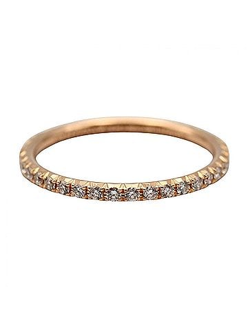 Tiffany & Co. Tiffany &amp; Co. Metro Full Circle Ring - Ring/Finger Jewelry 18KPG (Pink Gold) Diamond Women's Clear/Gold Tone (view 2)