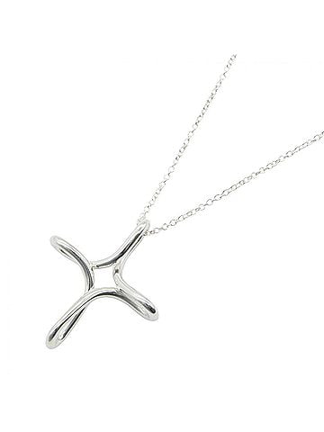 Tiffany & Co. Tiffany &amp; Co. Infinity Cross Necklace, Sterling Silver 925, Women's Jewelry, Tone (view 1)