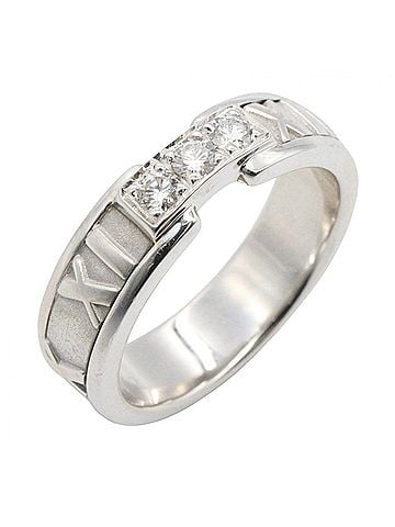 Tiffany & Co. Tiffany &amp; Co. Atlas 3PD Ring - 18K White Gold (18KWG) Diamond for Women Silver/Clear Tone (view 1)