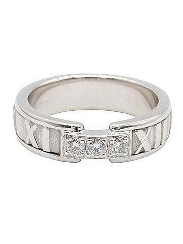 Tiffany & Co. Tiffany &amp; Co. Atlas 3PD Ring - 18K White Gold (18KWG) Diamond for Women Silver/Clear Tone (view 2)