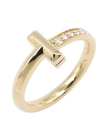 Tiffany & Co. Tiffany &amp; Co. T One Ring Diamond Ring, 18K (Yellow Gold), Women's, Gold Tone, Clear 67795113 (view 1)