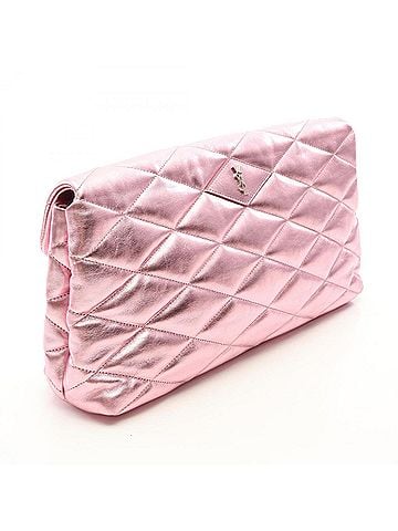 Yves Saint Laurent Yves Saint Laurent Saint Laurent Paris YSL Second Bag Clutch Handbag Leather Women's Pink 655004 (view 2)
