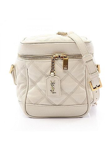 Yves Saint Laurent Yves Saint Laurent Saint Laurent Paris 80's Shoulder Bag/Handbag, Leather, Women's, Ivory, 649779 (view 1)