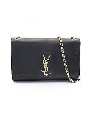 Yves Saint Laurent Yves Saint Laurent Saint Laurent Paris Kate Monogram Shoulder Bag/Handbag, Leather, Women's, Black, 354119 (view 1)