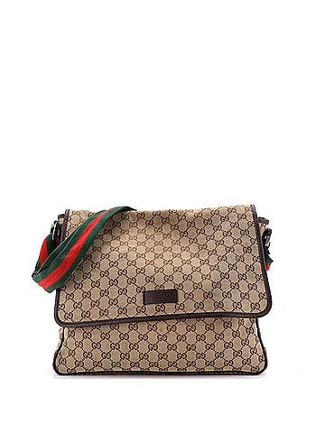 Gucci Web Strap Flap Messenger GG Canvas Medium (view 1)