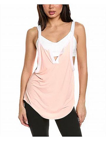 Free People Batter Up Tank in Peach Pastel Combo (view 2)