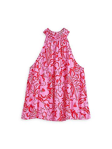 Sugarlips Claire Halter Blouse Petite in Pink-Red (view 1)