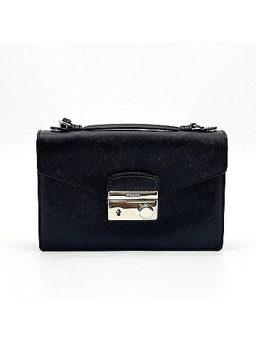Prada Convertible Sound Vernice Saffiano Leather Black Leather Handbag (view 1)