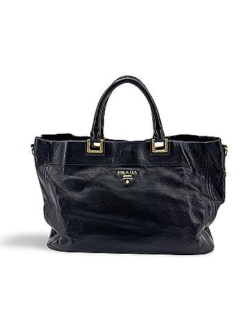 Prada Vitello Daino Leather Black Leather Shoulder Bag Bag (view 1)