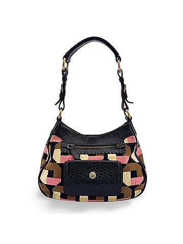 Prada Shoulder Canvas And Leather Black Canvas Shoulder Bag Bag (view 1)