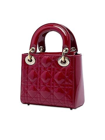 Dior Mini Patent Cannage Lady Dior (view 2)