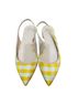 J.Crew Checkered-gingham Yellow White Flats Size 6 1/2 - photo 1