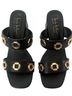 Nicole Miller Black Gold Sandals Size 7 - photo 1