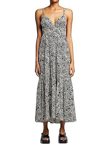A.L.C. Rhodes Smocked Maxi-Dress Casual Dress (view 1)