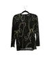 Susan Lawrence Print Black Gold Long Sleeve Top Size M (petite) - photo 2