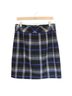 Talbots 80% Polyester 20% Wool 100% Polyester Plaid Black Blue Gray Wool Skirt Size 8 - photo 2
