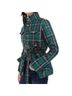 J.Crew Belted Tartan Plaid Puffer Jacket - photo 5