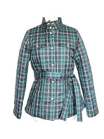 J.Crew Belted Tartan Plaid Puffer Jacket (view 1)