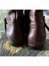 Ugg 100% Leather Brown Boots Size 7 - photo 7