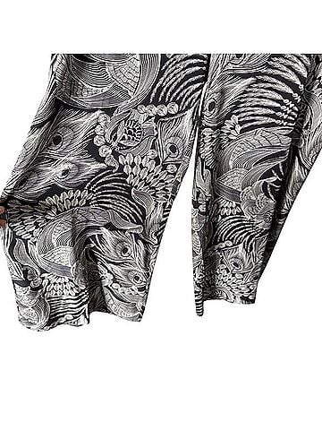 Robert Graham Silk Peacock Feather Wide Leg Pants Casual Pants (view 2)