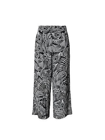 Robert Graham Silk Peacock Feather Wide Leg Pants Casual Pants (view 1)